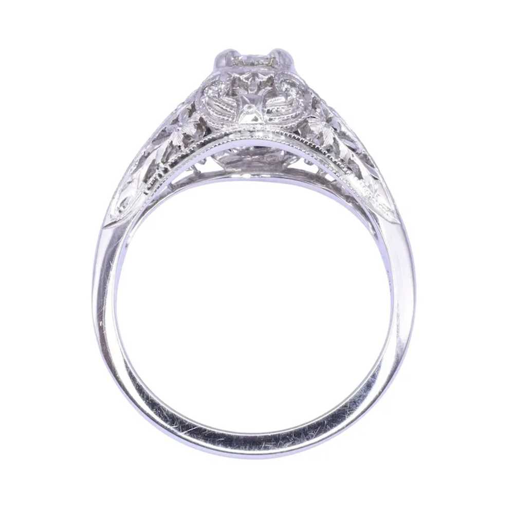 Art Deco Filigree Diamond Engagement Ring - image 3