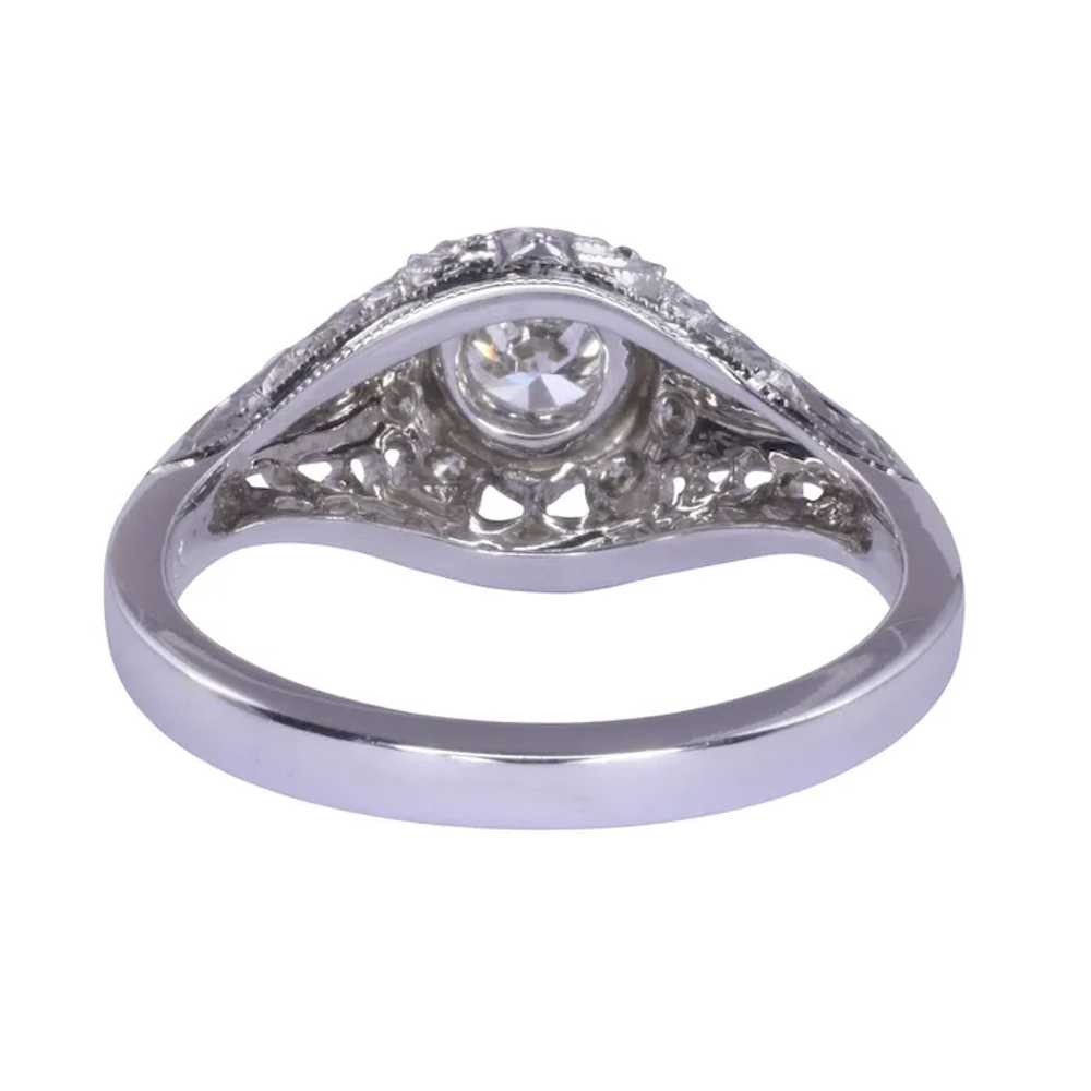 Art Deco Filigree Diamond Engagement Ring - image 4
