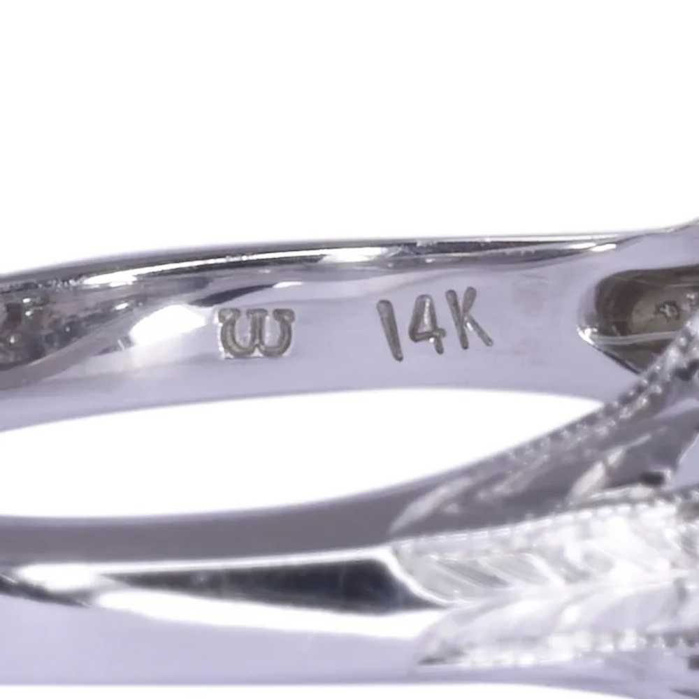 Art Deco Filigree Diamond Engagement Ring - image 7