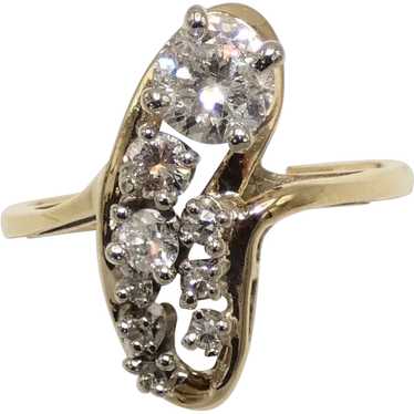 14K Gold Multi Diamond Ring Custom Made - image 1