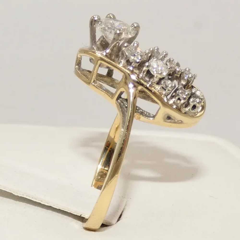 14K Gold Multi Diamond Ring Custom Made - image 4