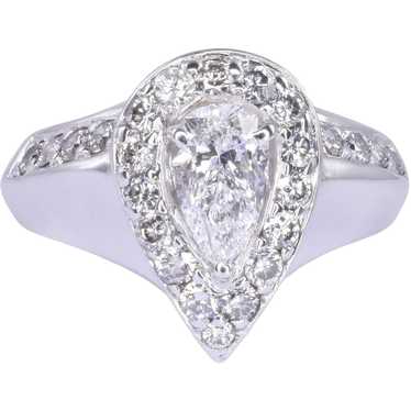GIA Certified Pear Diamond Engagement Ring