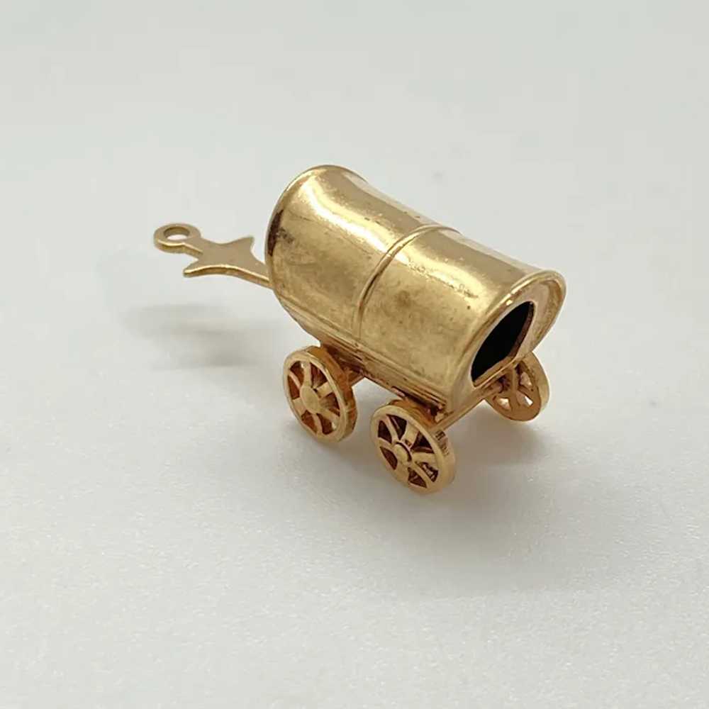 Moving Covered Wagon Vintage Charm 10K Rose Gold … - image 2