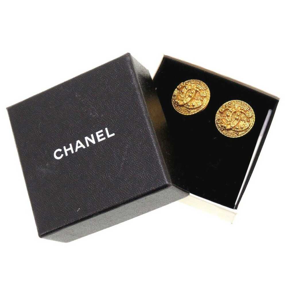 Chanel Chanel Cocomark 04A Metal Gold Earrings - image 2