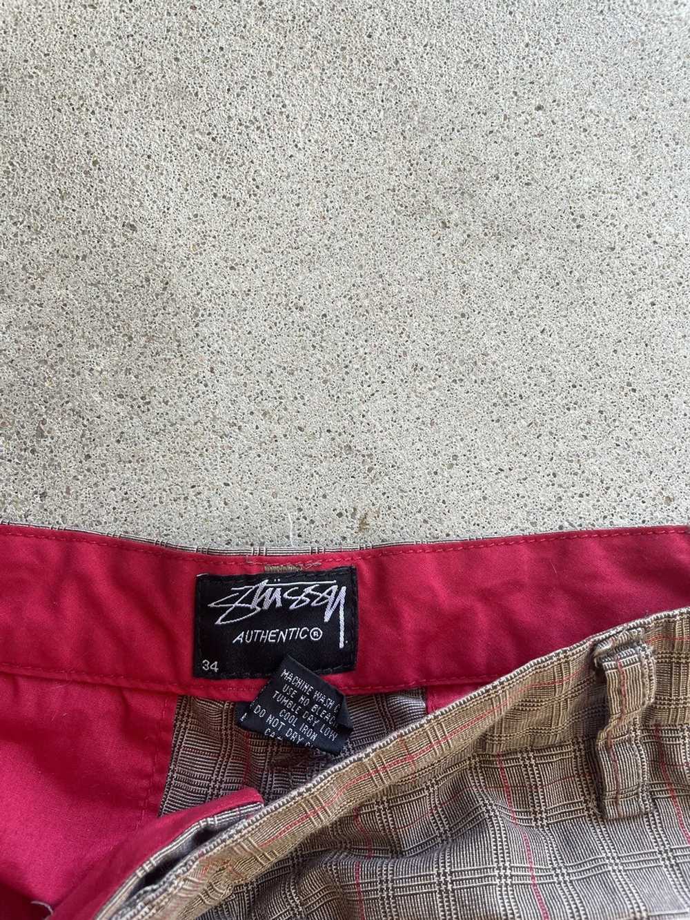 Stussy × Vintage Vintage y2k stussy plaid skate s… - image 3