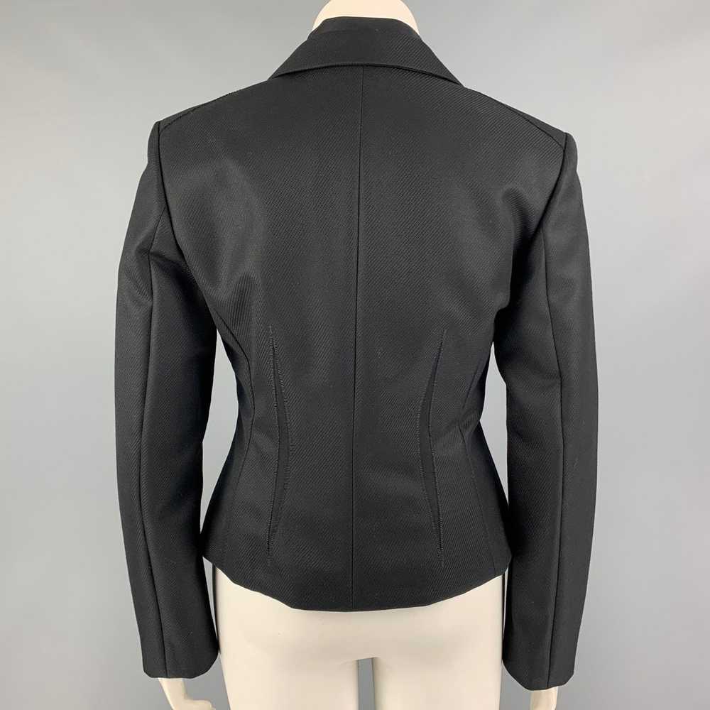 Brioni Black Wool Notch Lapel Cropped Jacket Blaz… - image 4