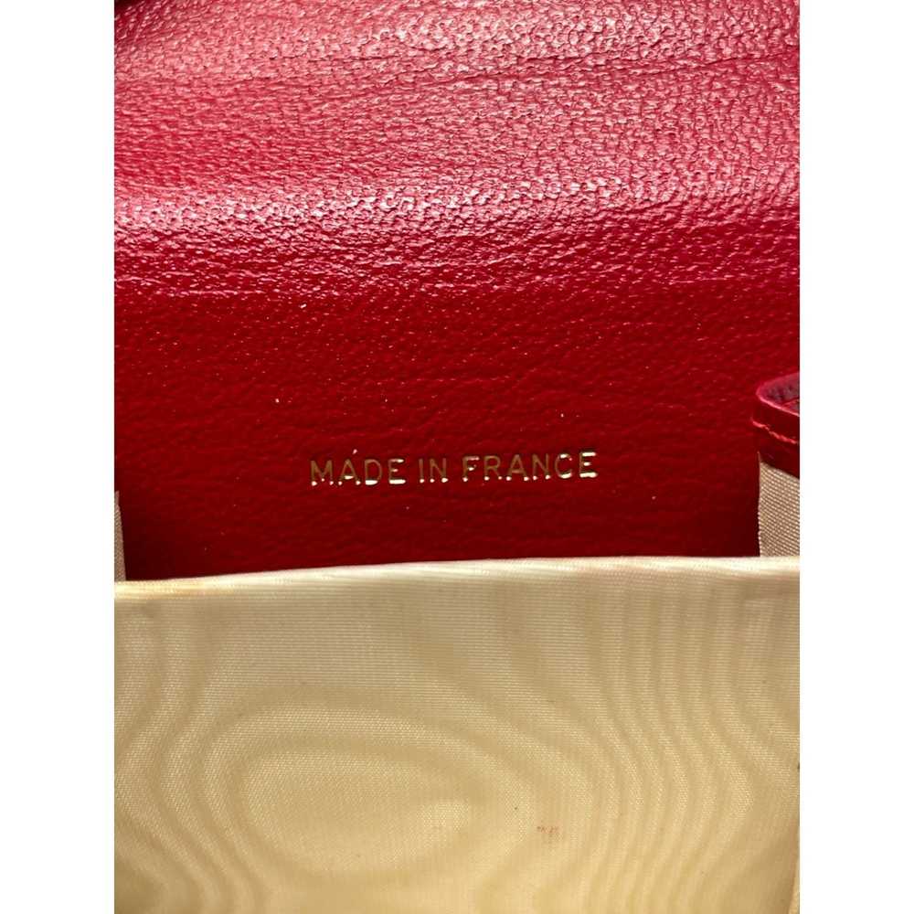 Chanel Chanel Red Leather Compact Trifold Wallet - image 6