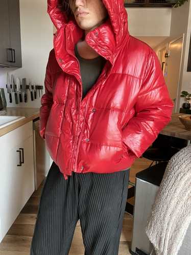 Gap Bright red vintage gap recycled puffer