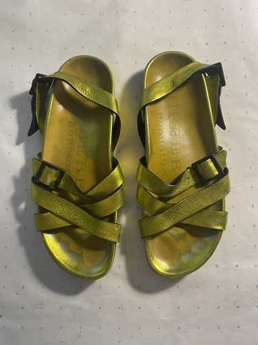 Burberry Prorsum Gold Leather Sandal