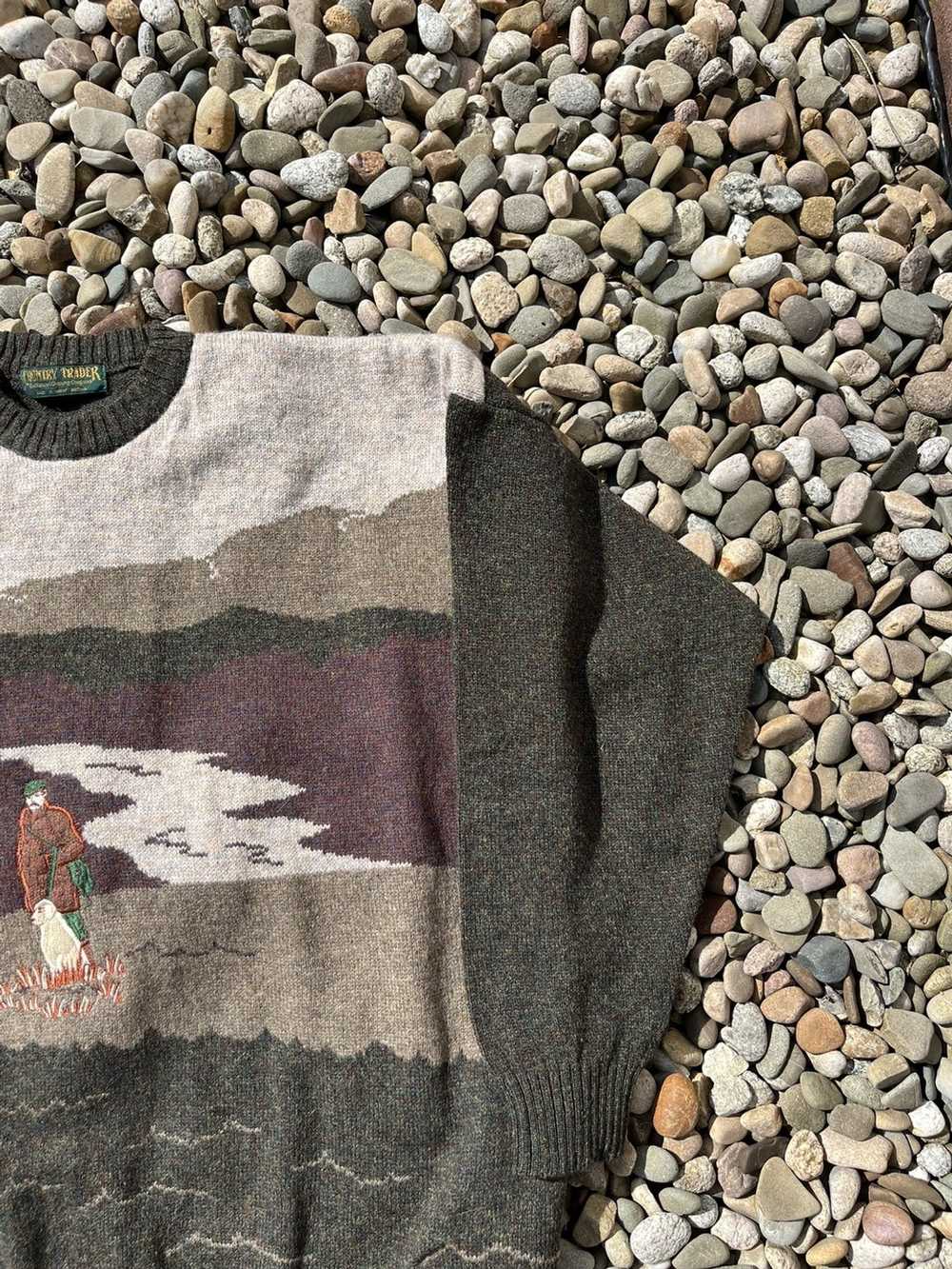 Art × Coloured Cable Knit Sweater × Vintage Count… - image 2