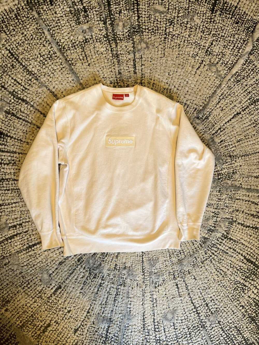 Supreme Supreme Box Logo Cream Crewneck - image 1