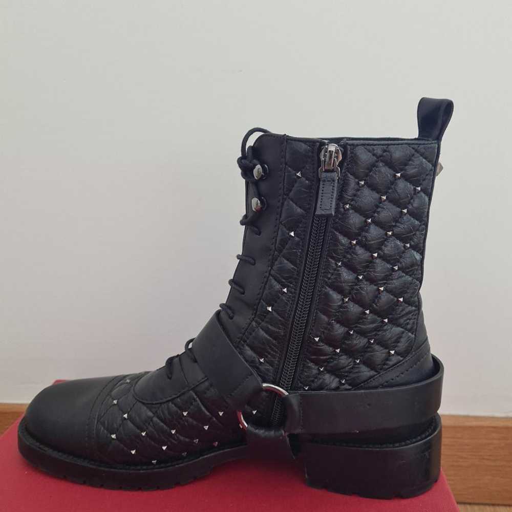 Valentino Garavani Rockstud leather biker boots - image 3