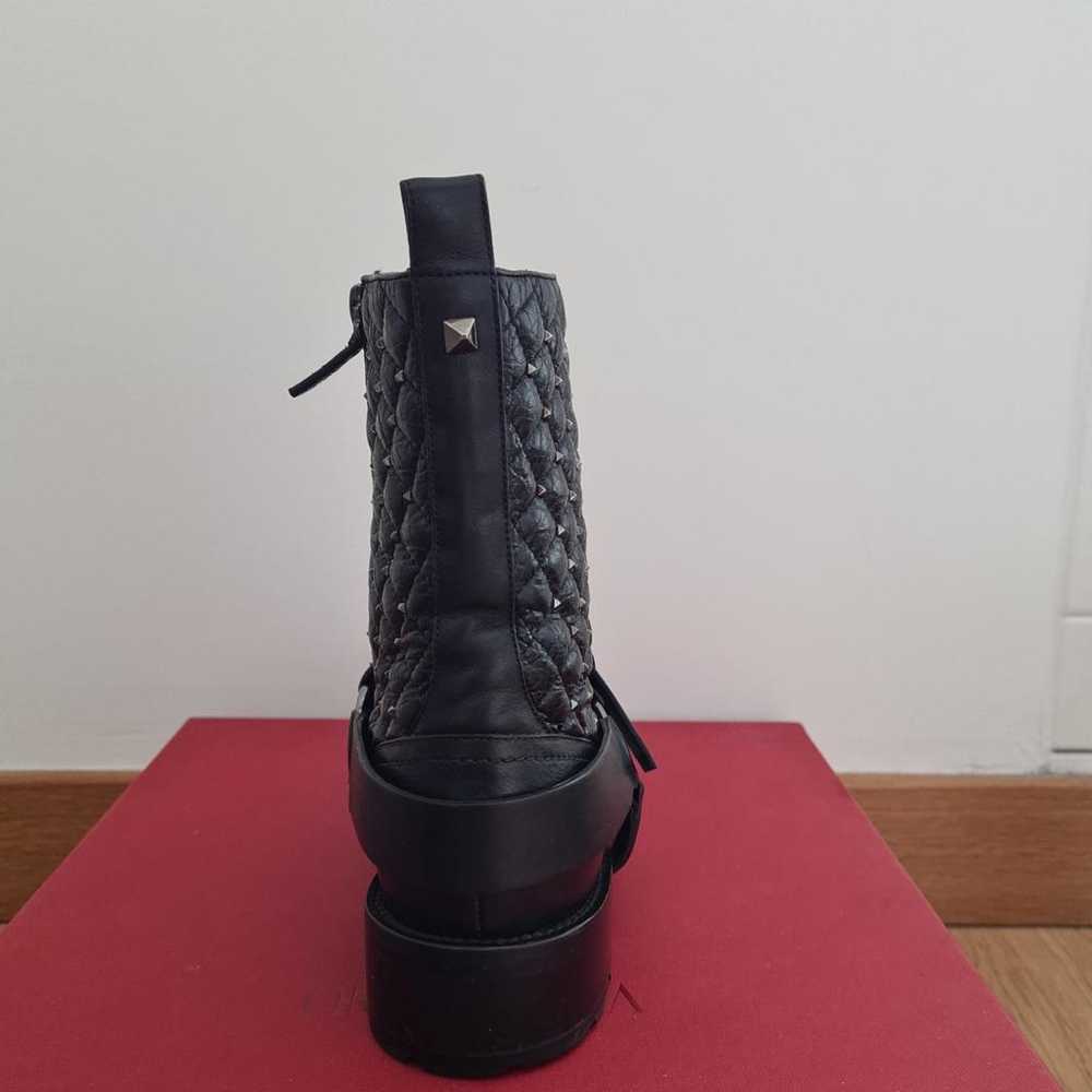 Valentino Garavani Rockstud leather biker boots - image 4