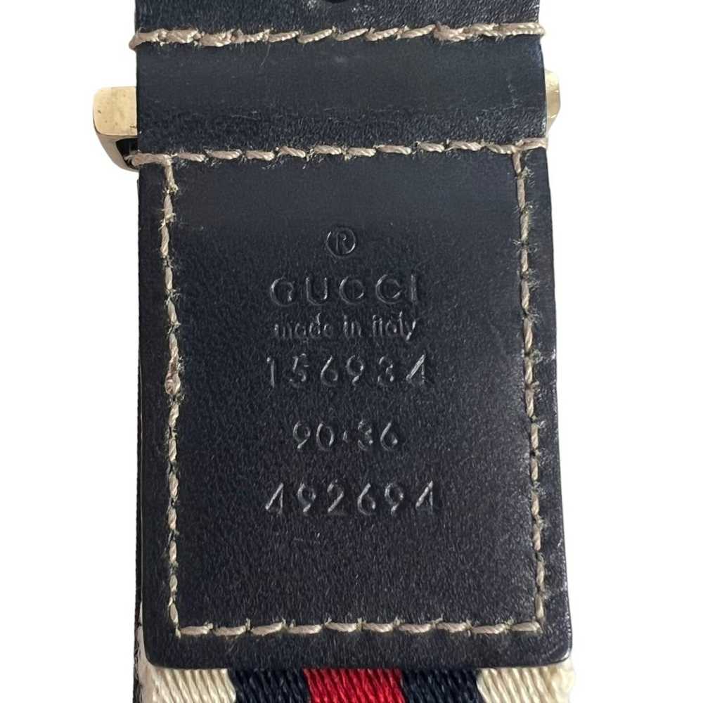 Gucci Gucci Web Stripe Canvas Belt - image 4