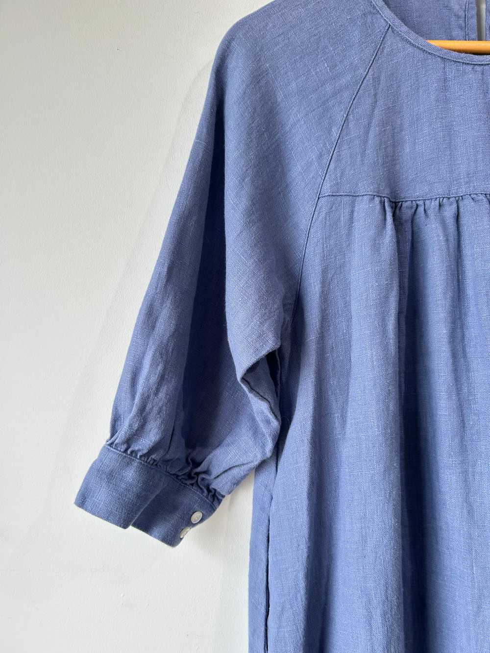 Beaton Cornflower Blue Linen Dress - image 4