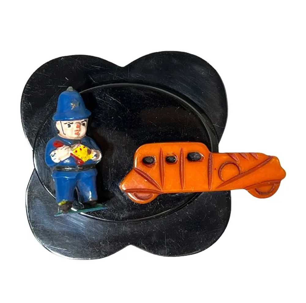 Figural Bakelite, Celluloid & Plastic Policeman &… - image 2