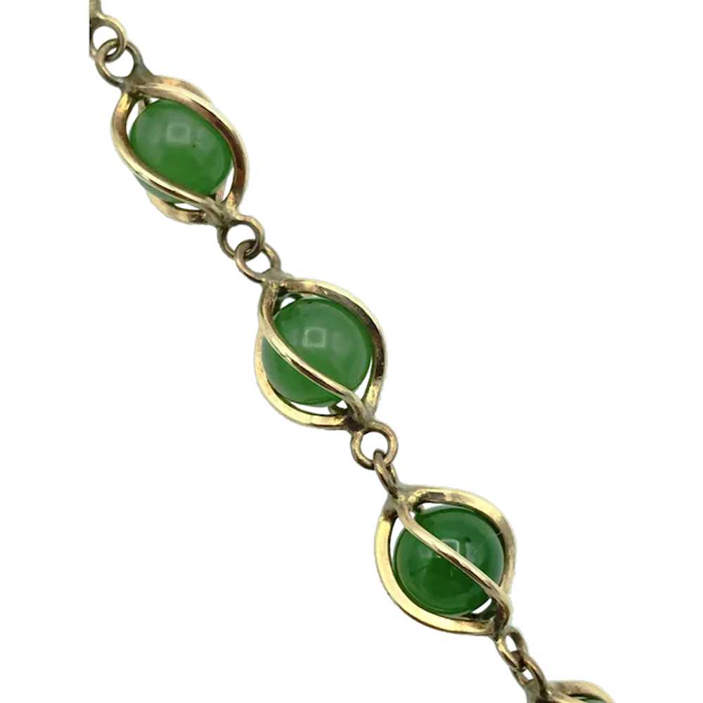 14K 6.5'' Jade Bracelet - image 1