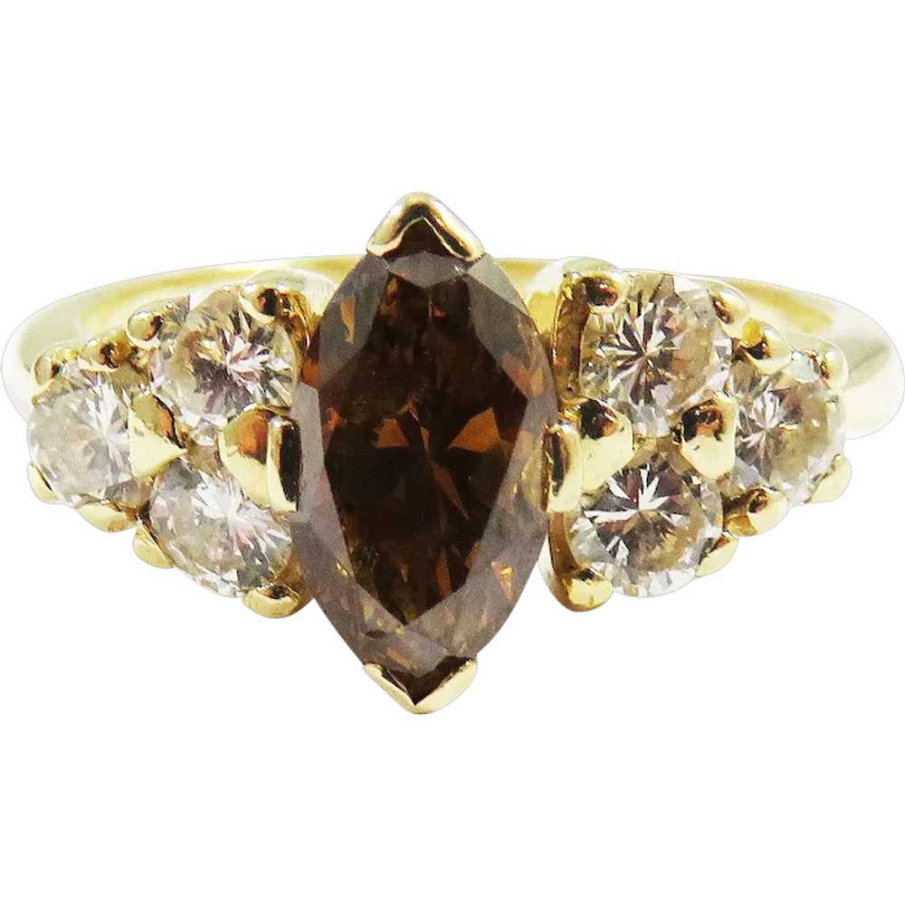 DELECTABLE Estate 1.26 Ct. TW Natural Fancy Brown… - image 1