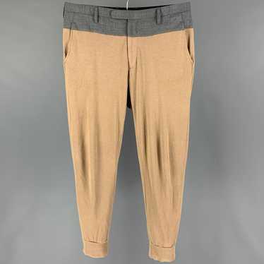 Kolor Camel Grey Color Block Cotton Wool Joggers P