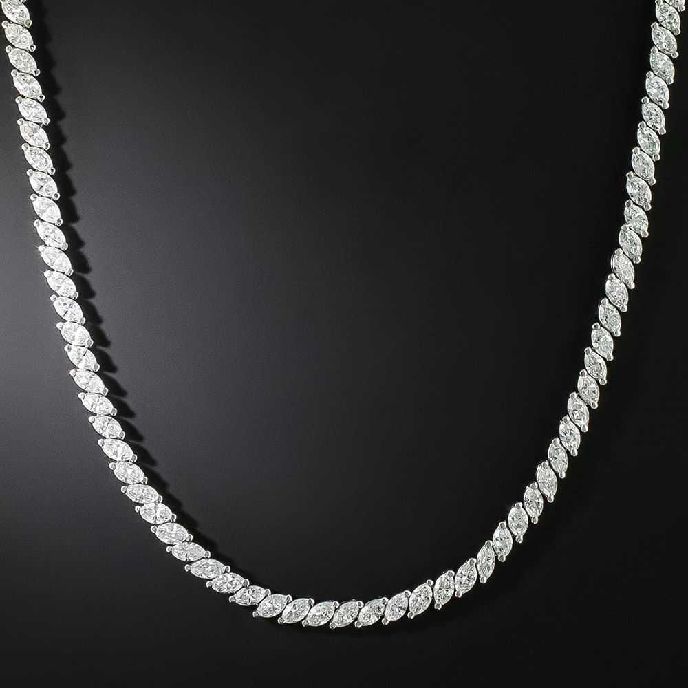 24.00 Carat Marquise-Cut Diamond Rivière Necklace - image 2