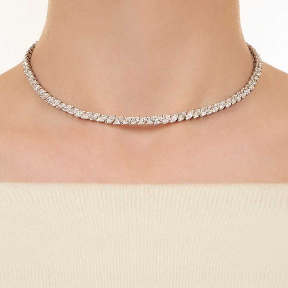 24.00 Carat Marquise-Cut Diamond Rivière Necklace - image 3