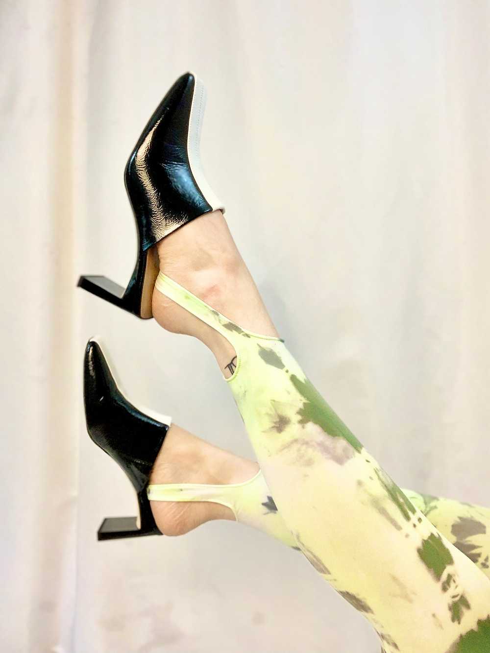Recycled acid charcoal tie dye tights - image 7