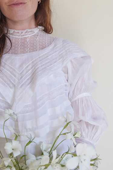 Edwardian Cotton Lace Blouse - image 1