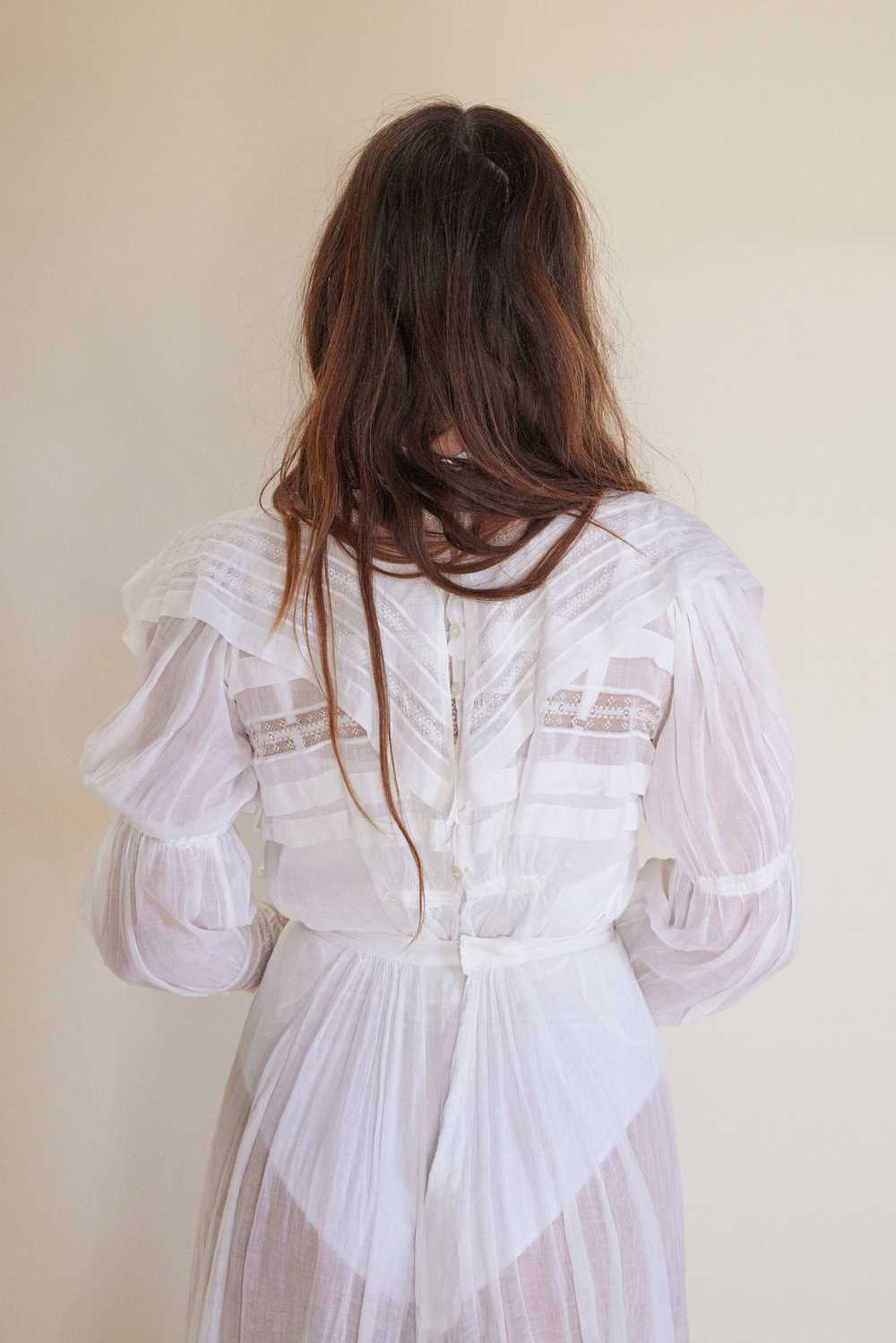 Edwardian Cotton Lace Blouse - image 4
