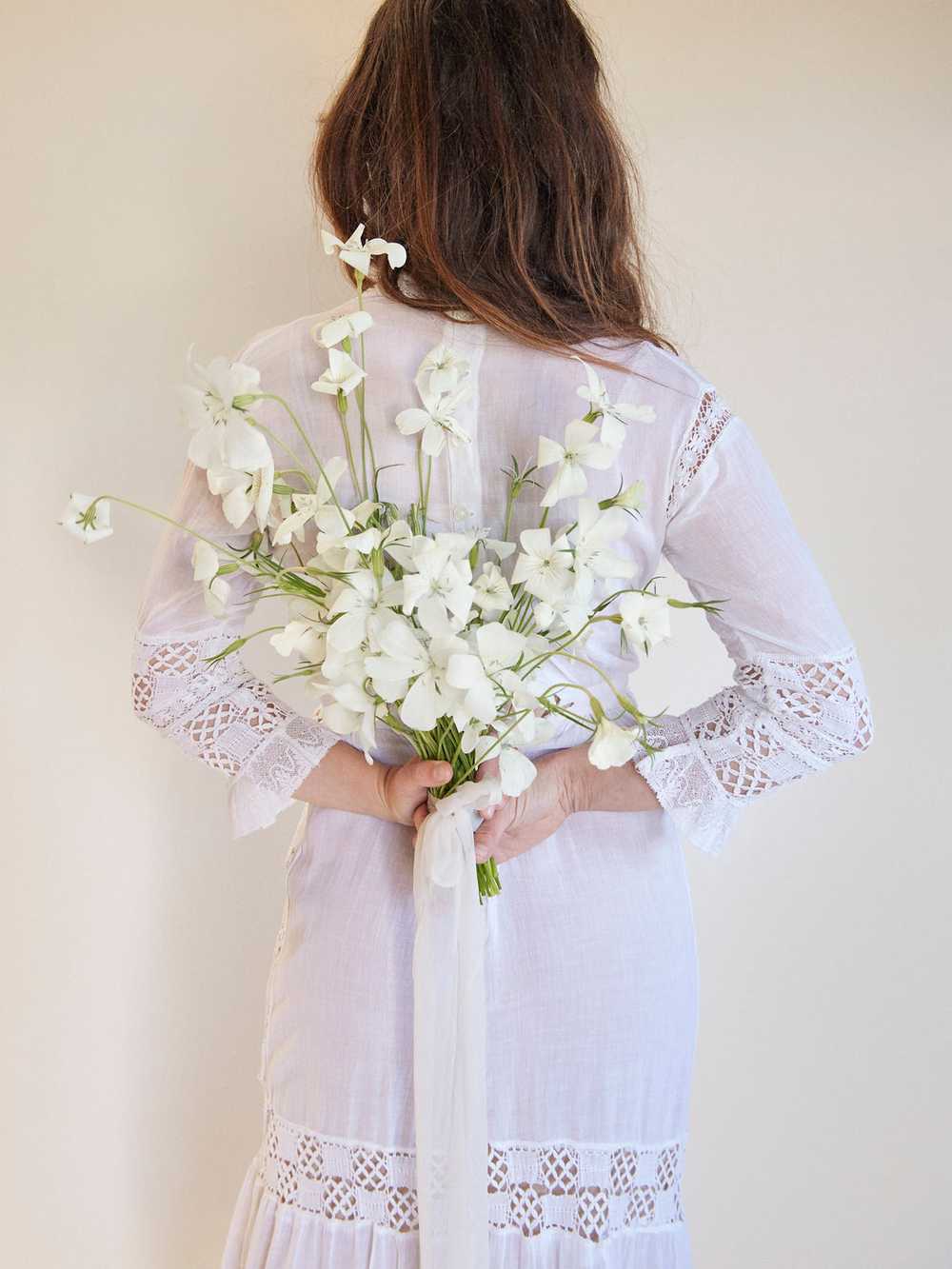 Edwardian Cotton Lace Dress - image 7