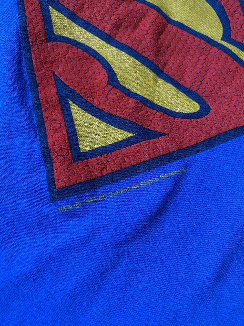 Dc × Movie × Vintage 1994 Superman box logo blue … - image 4