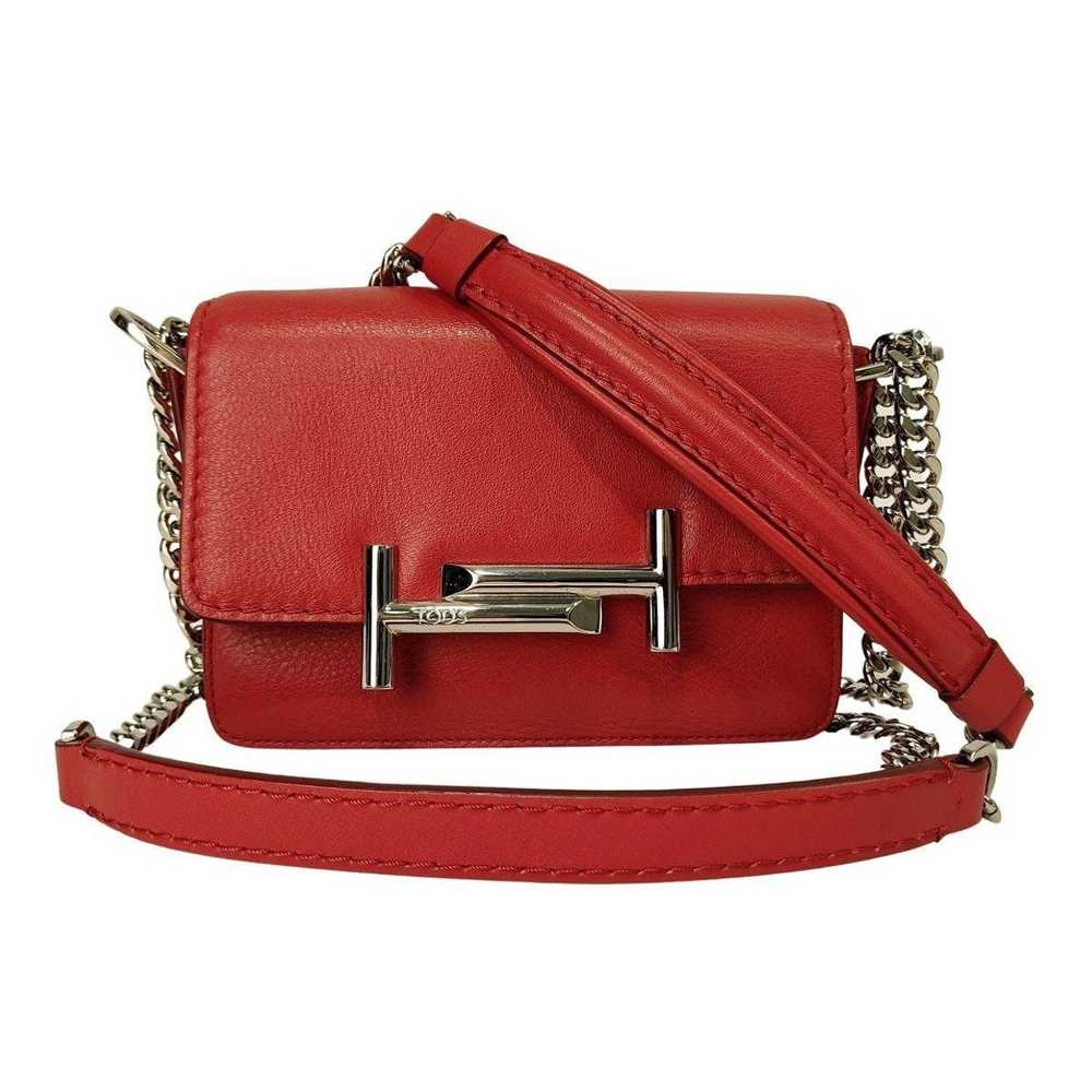 Tod's Tod's Double T shoulder bag in red leather … - image 1