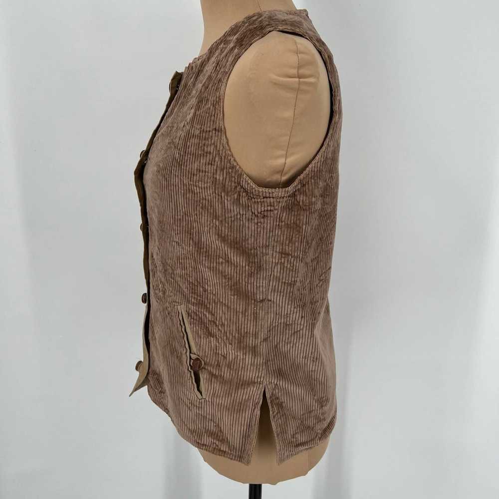 Vintage VINTAGE Paula Saker Vest Size 8 Tan 80s C… - image 2