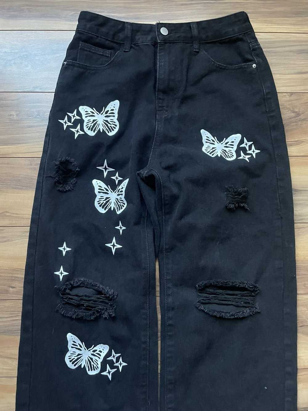 Shein Butterflies shein black jeans - image 3