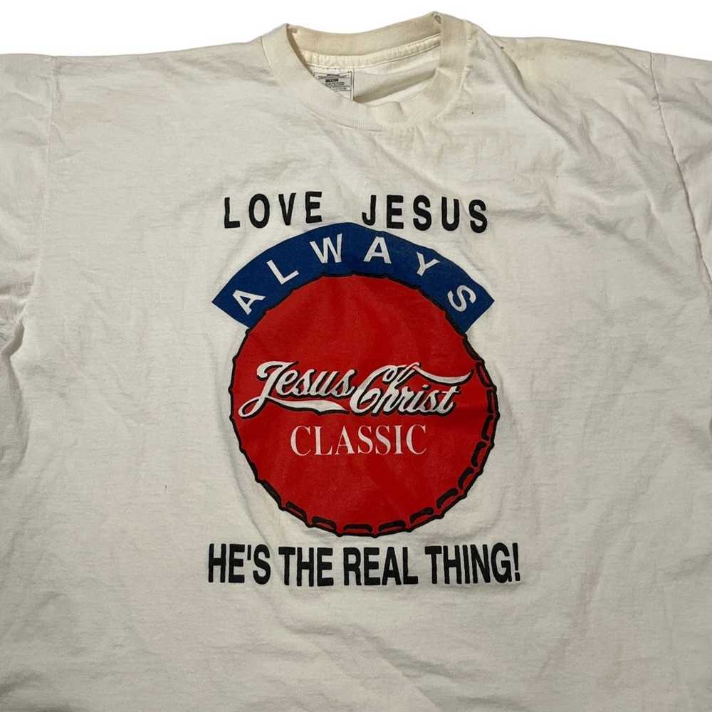 Coca Cola × Fruit Of The Loom × Vintage 90s Jesus… - image 2