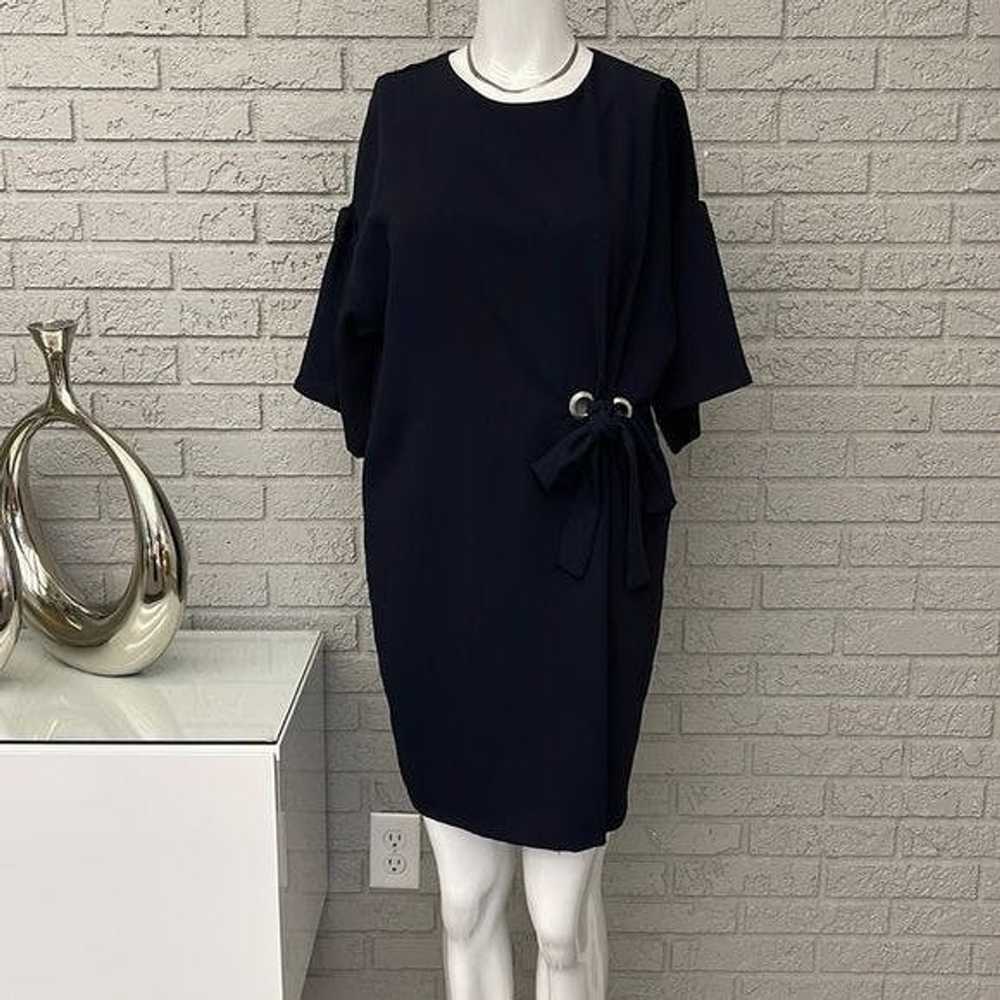 Zara Zara Tie Front Blue Dress Size S - image 1