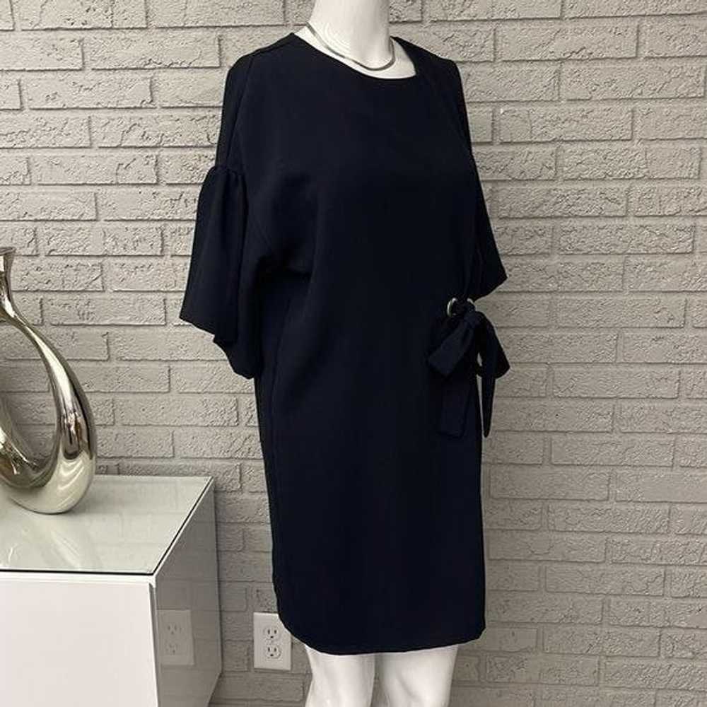 Zara Zara Tie Front Blue Dress Size S - image 3