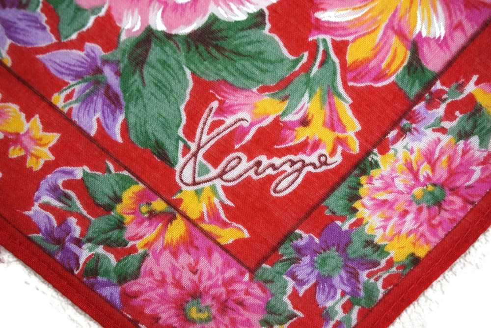 Japanese Brand × Kenzo Kenzo Hanky Red Motif Flor… - image 8