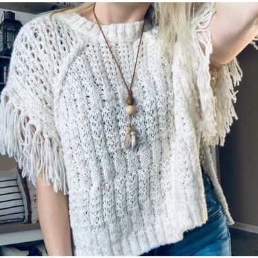 Other Universal Thread Cream Chunky Fringe Sweater