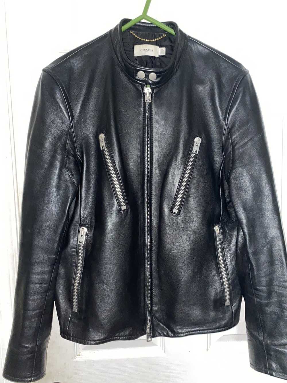 COACH®  Varsity Jacket With Leather Sleeves