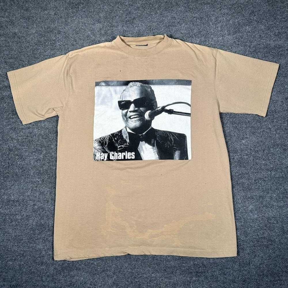 Band Tees × Vintage vintage tan ray charles music… - image 2