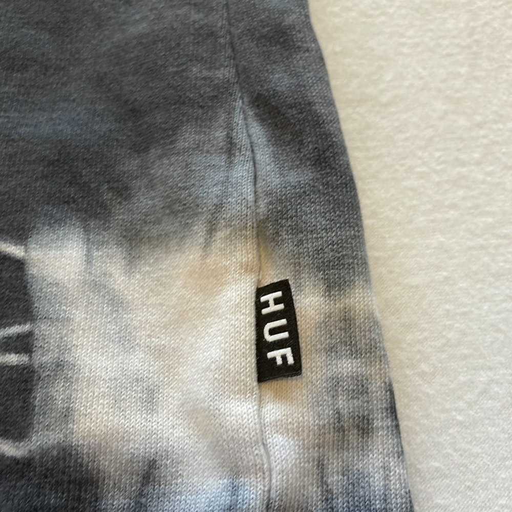 Huf HUF Tie-Dye Longsleeve Sweatshirt center logo… - image 3