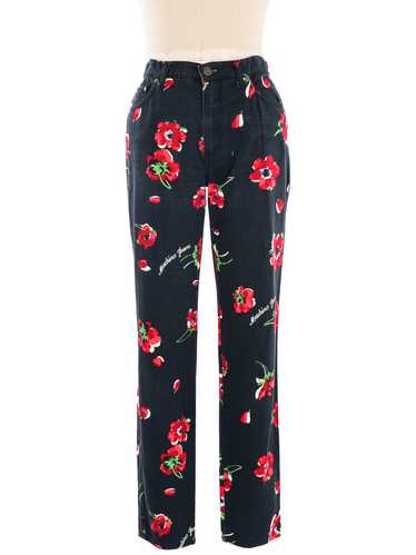 Moschino Floral Printed Jeans