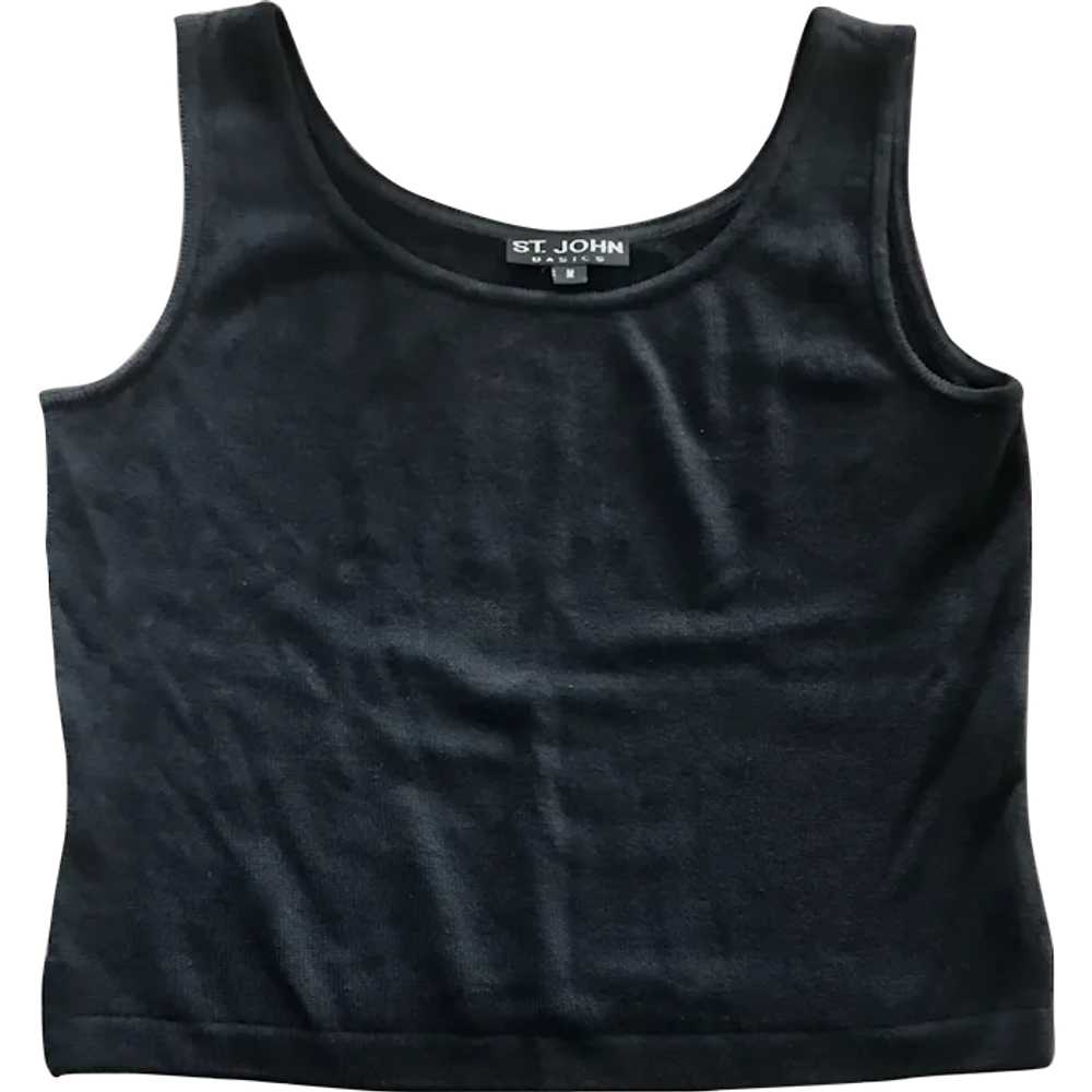 Vintage St. John Basics Black Knit Shell - image 1