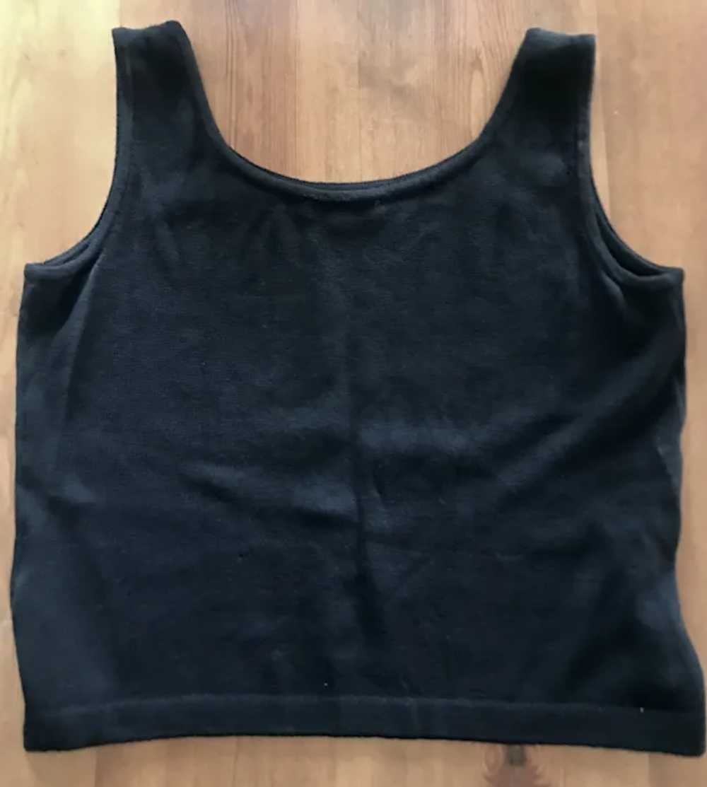 Vintage St. John Basics Black Knit Shell - image 3