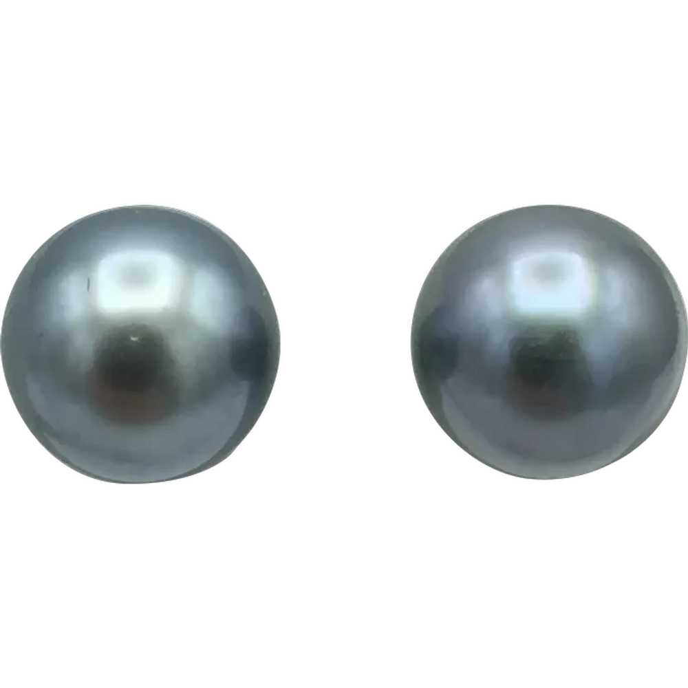 14K White Gold Pearl Earring - image 1