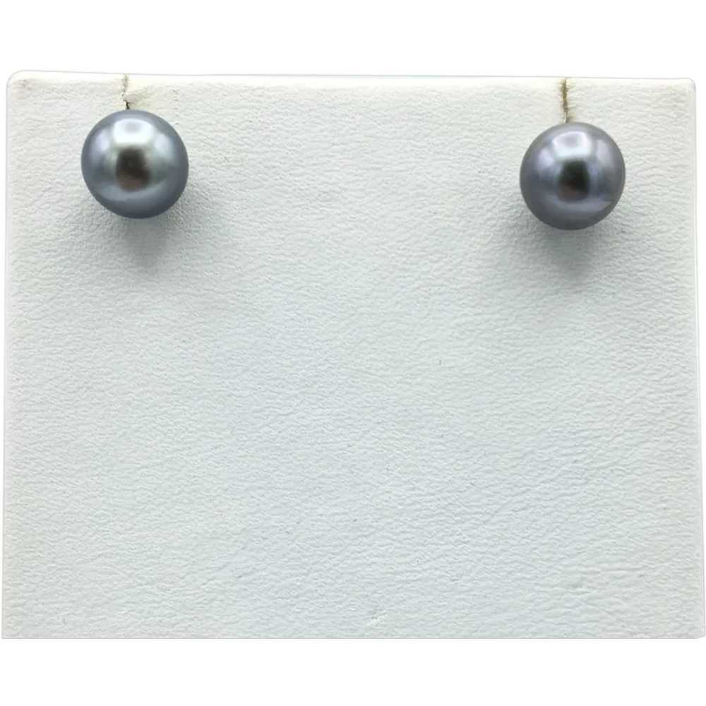 14K White Gold Pearl Earring - image 2