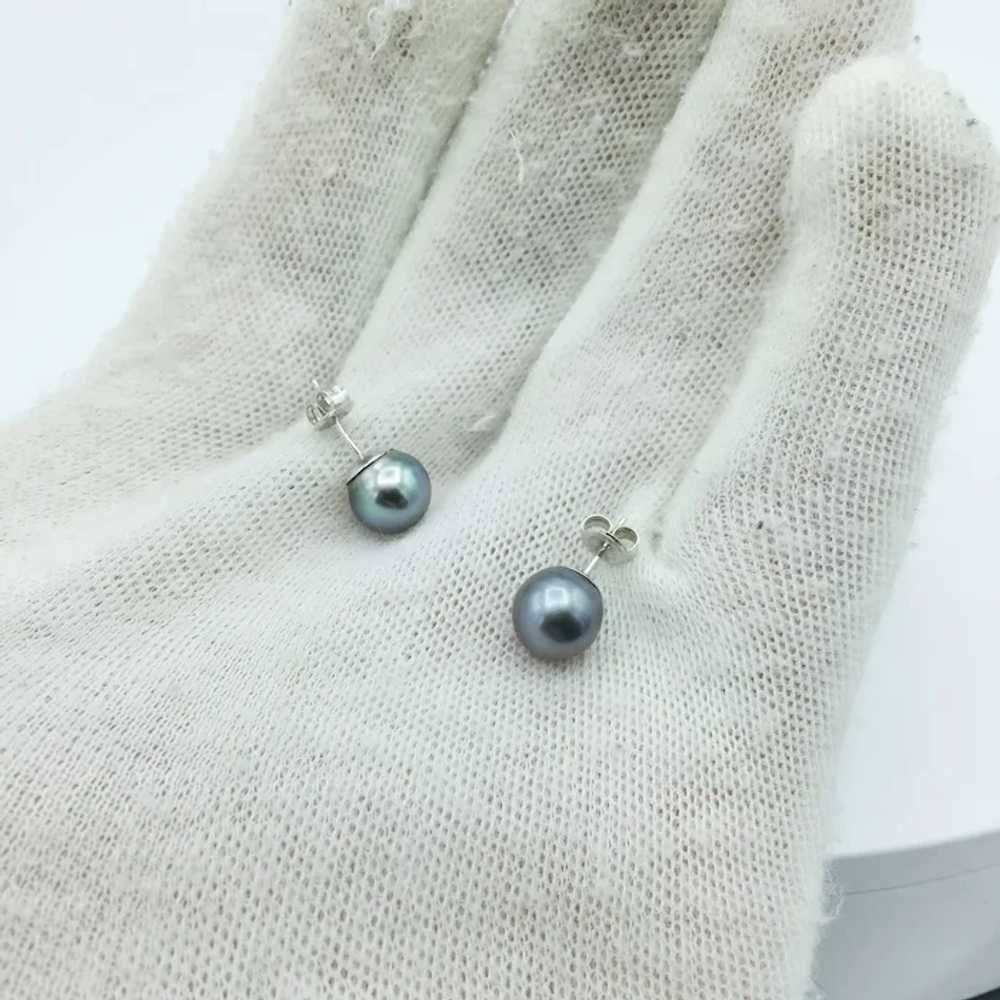 14K White Gold Pearl Earring - image 5