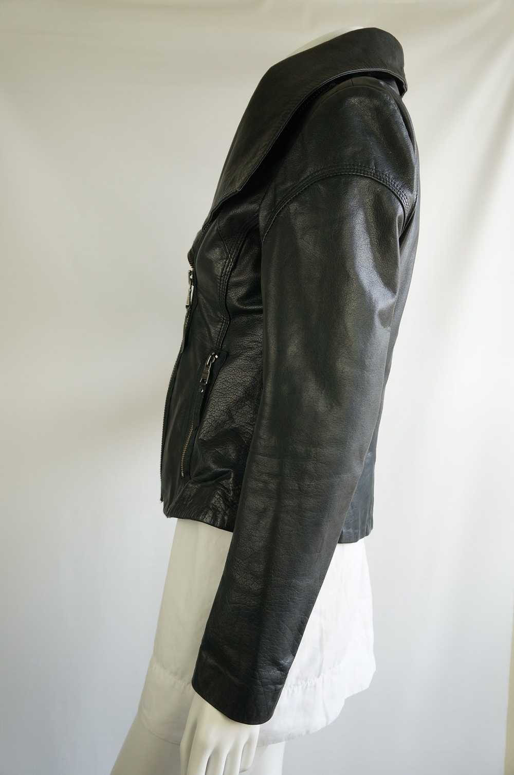 Andrew Marc Andrew Marc Black Leather Motorcycle … - image 3