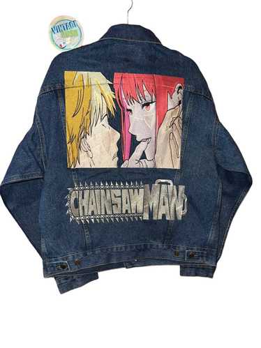 Japanese Brand Vintage denim jean jacket chainsaw 