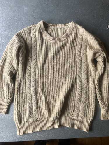 Vintage Cable Knit Lambswool / Synthetic Blend Swe